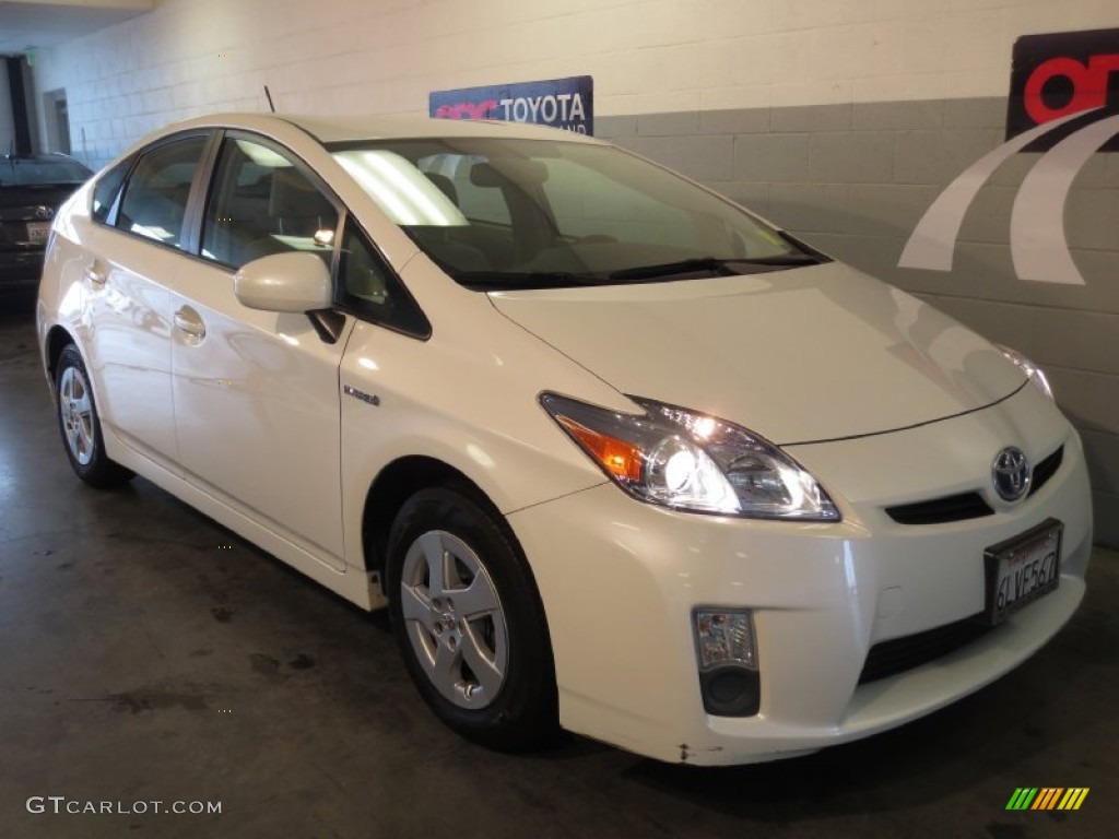 2010 Prius Hybrid IV - Blizzard White Pearl / Bisque photo #7