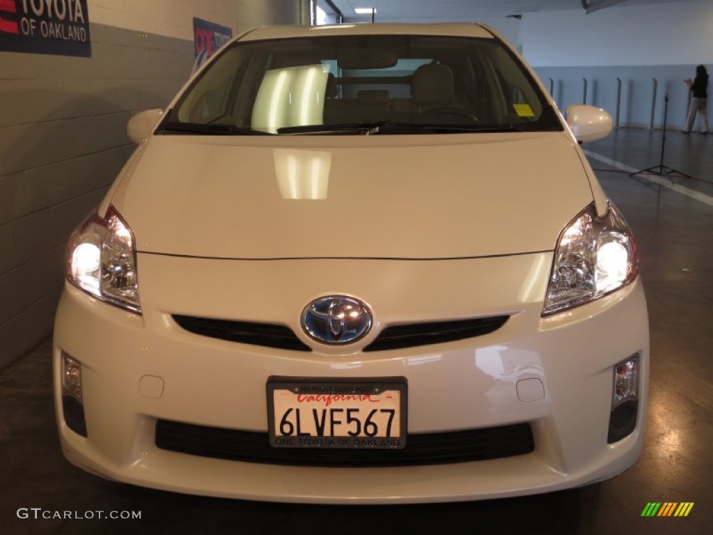2010 Prius Hybrid IV - Blizzard White Pearl / Bisque photo #8