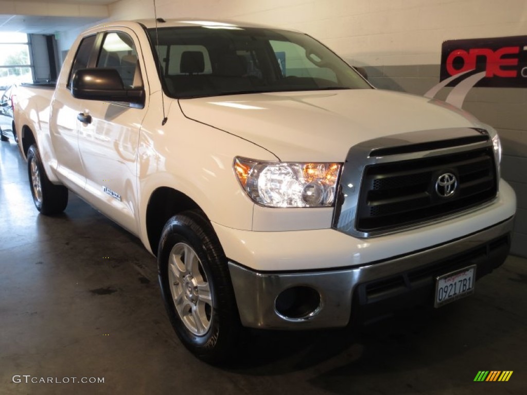 2011 Tundra Double Cab - Super White / Graphite Gray photo #7