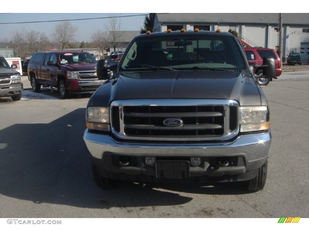 2002 F350 Super Duty Lariat Crew Cab 4x4 Dually - Dark Shadow Grey Metallic / Medium Flint photo #2