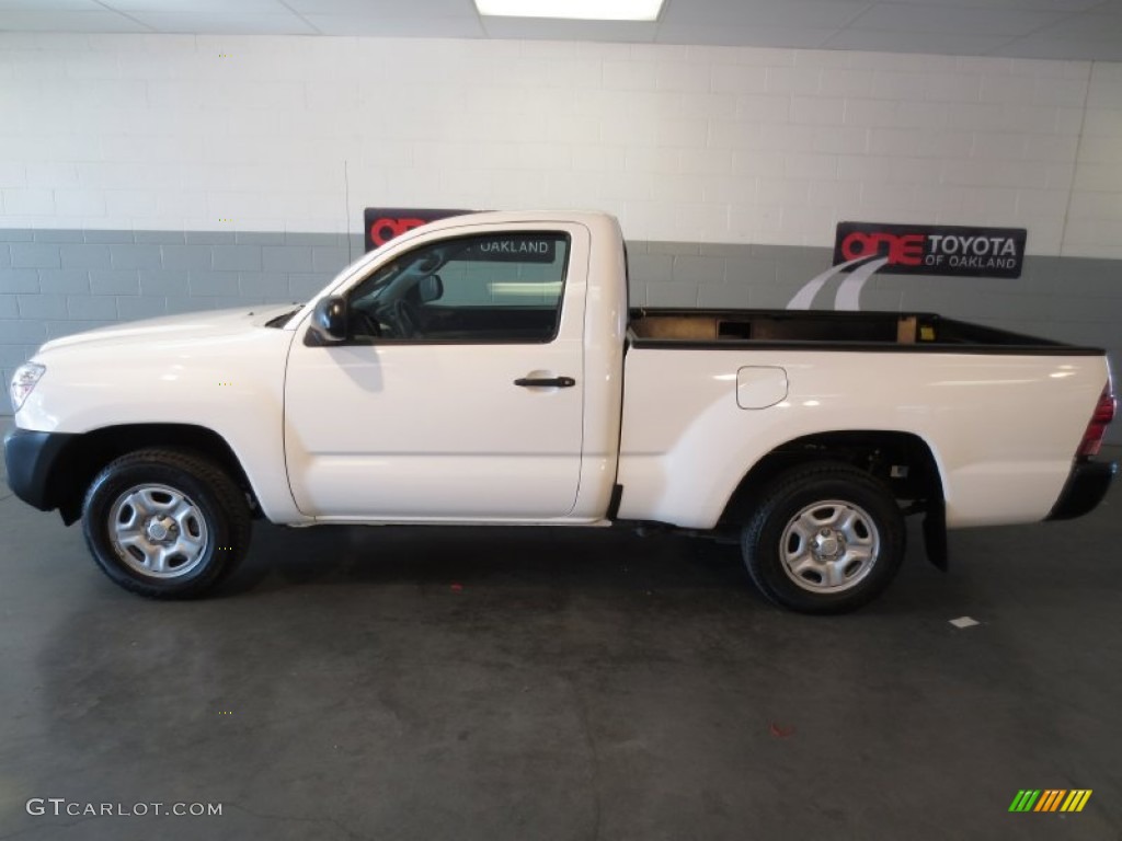 2012 Tacoma Regular Cab - Super White / Graphite photo #2