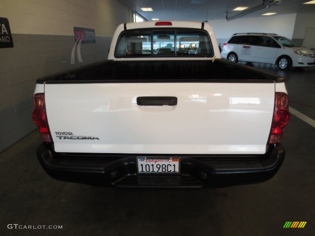 2012 Tacoma Regular Cab - Super White / Graphite photo #4