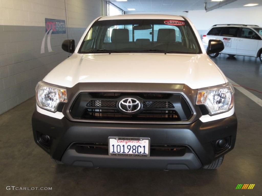 2012 Tacoma Regular Cab - Super White / Graphite photo #8