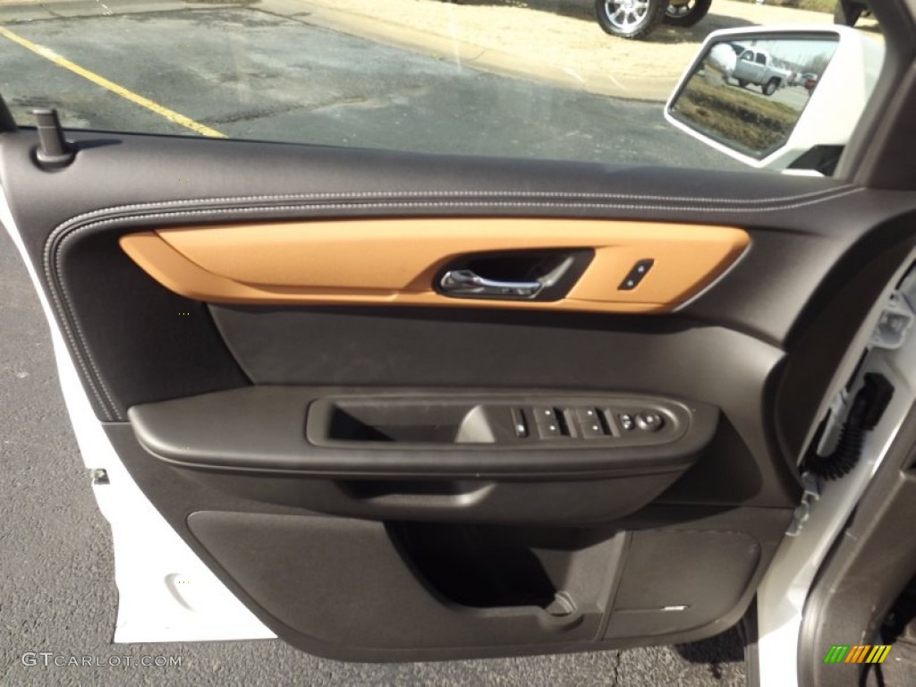 2013 Chevrolet Traverse LT Ebony/Mojave Door Panel Photo #76451525