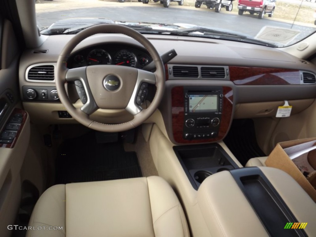 Light Cashmere/Dark Cashmere Interior 2013 Chevrolet Silverado 2500HD LTZ Crew Cab 4x4 Photo #76451783