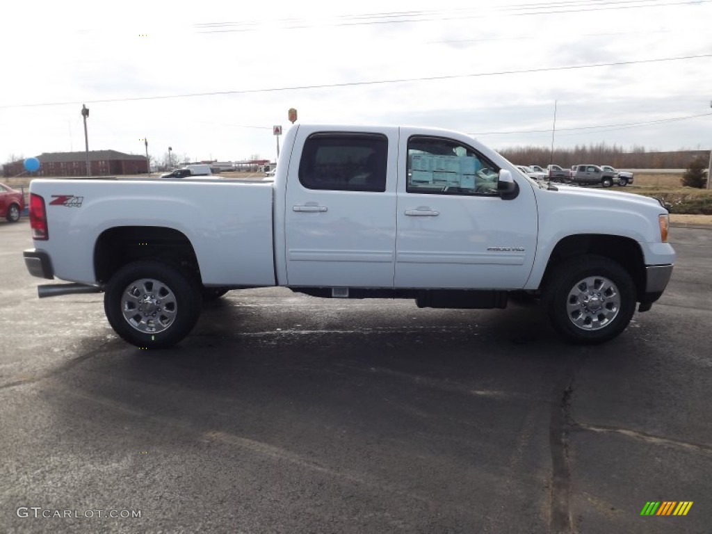 Summit White 2013 GMC Sierra 2500HD SLT Crew Cab 4x4 Exterior Photo #76452071