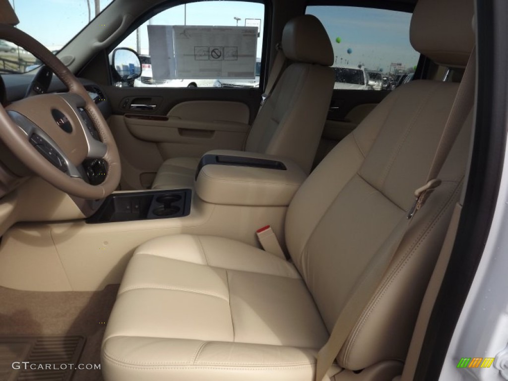 Very Dark Cashmere/Light Cashmere Interior 2013 GMC Sierra 2500HD SLT Crew Cab 4x4 Photo #76452092