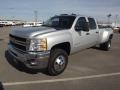 2013 Silver Ice Metallic Chevrolet Silverado 3500HD LT Crew Cab 4x4 Dually  photo #1