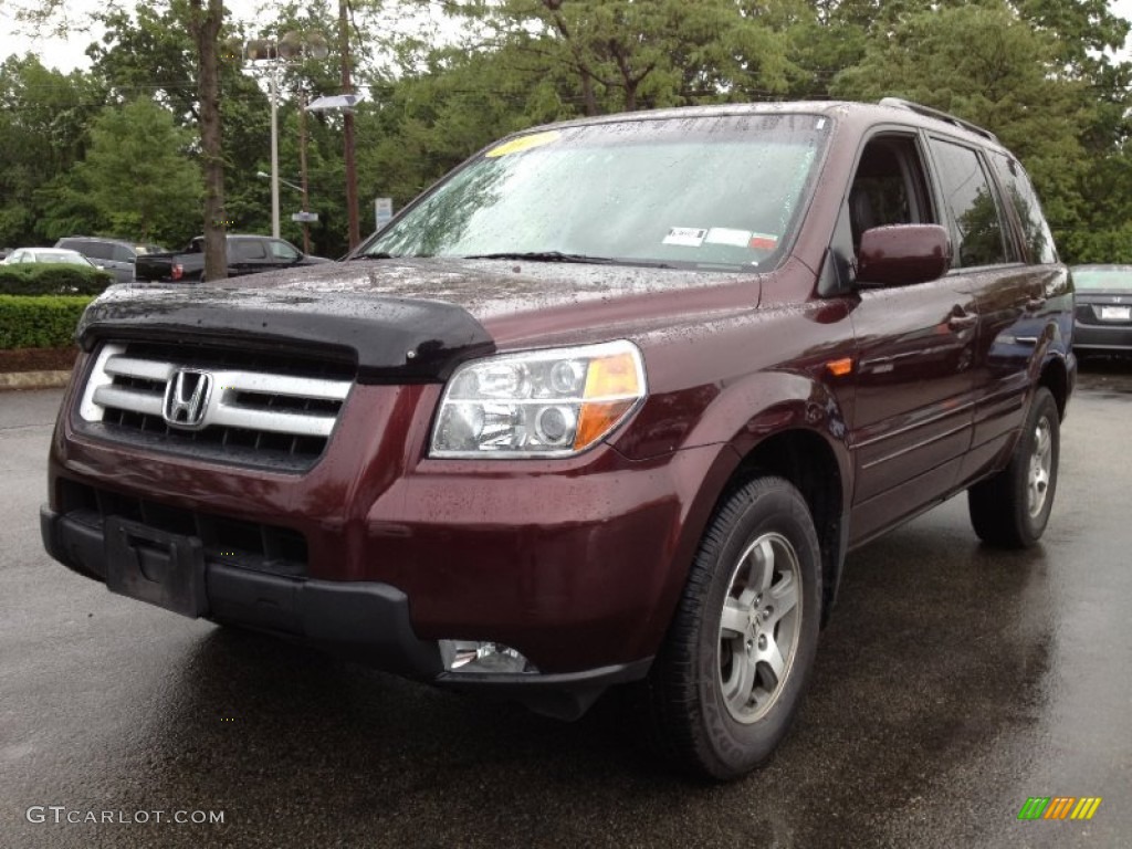 Dark Cherry Pearl 2007 Honda Pilot EX-L 4WD Exterior Photo #76453362
