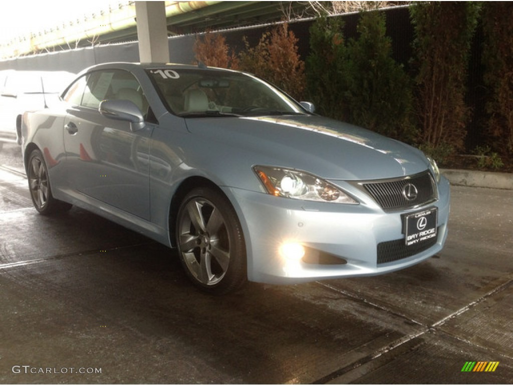 2010 IS 250C Convertible - Cerulean Blue Metallic / Alabaster photo #1