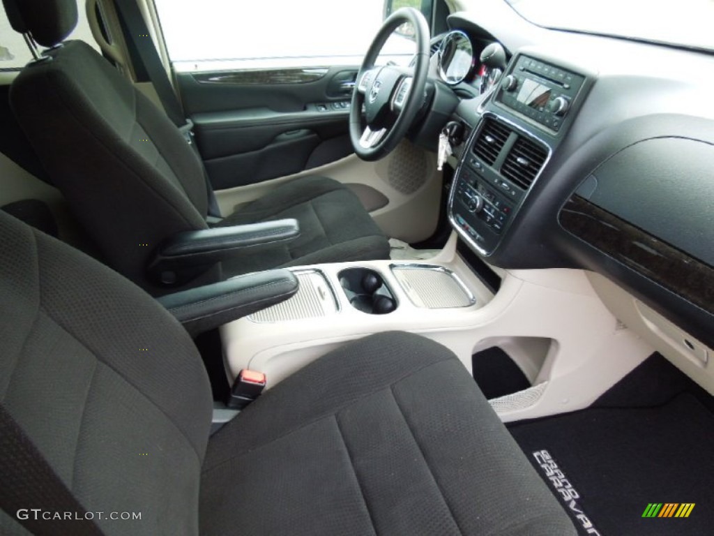 Black/Light Graystone Interior 2012 Dodge Grand Caravan Crew Photo #76454001