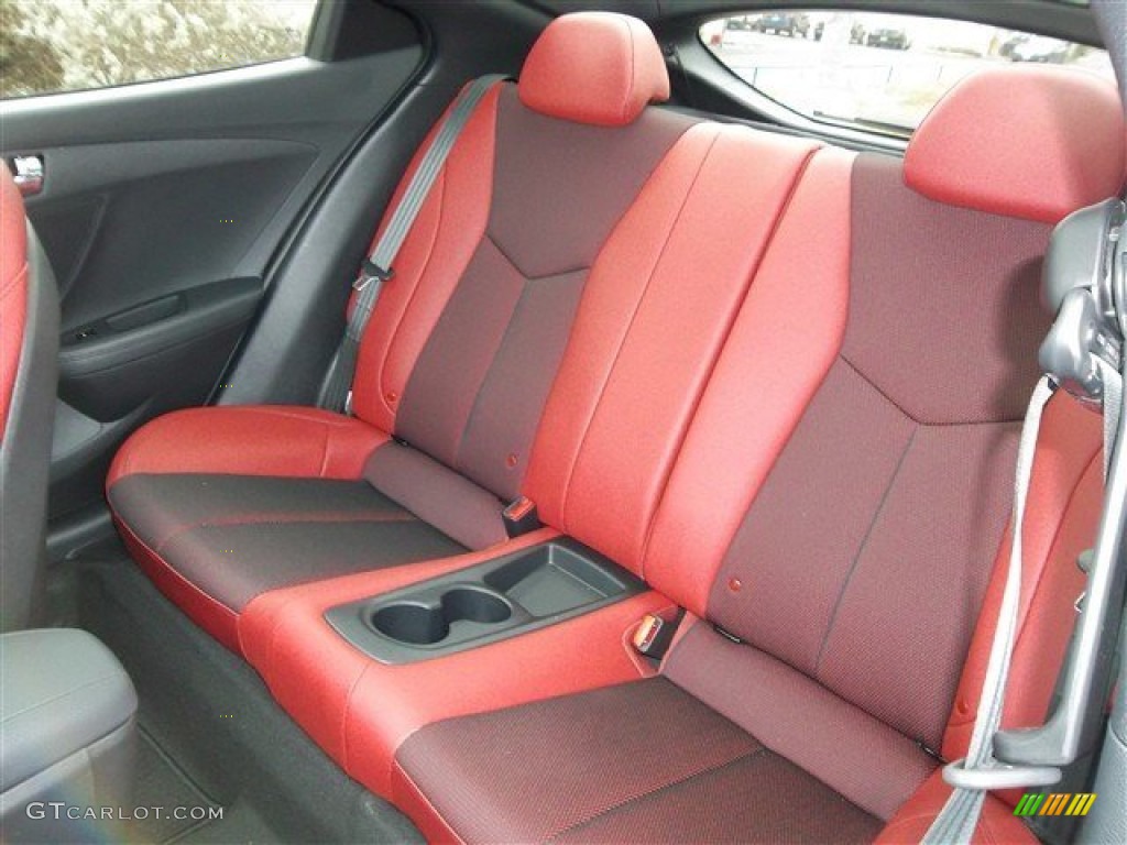 Black/Red Interior 2012 Hyundai Veloster Standard Veloster Model Photo #76454508
