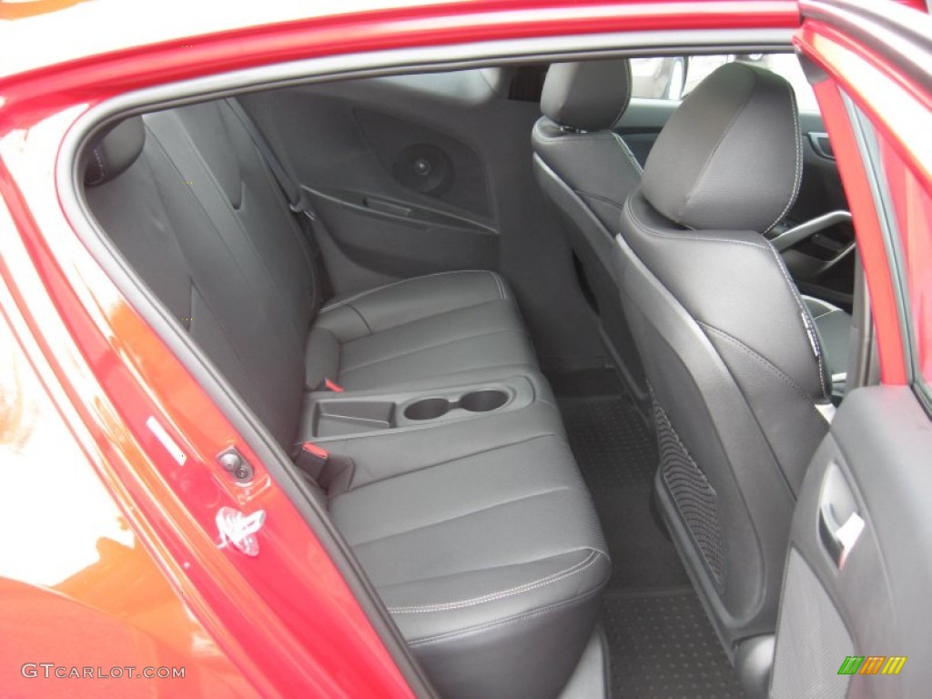 Black Interior 2013 Hyundai Veloster Turbo Photo #76457150