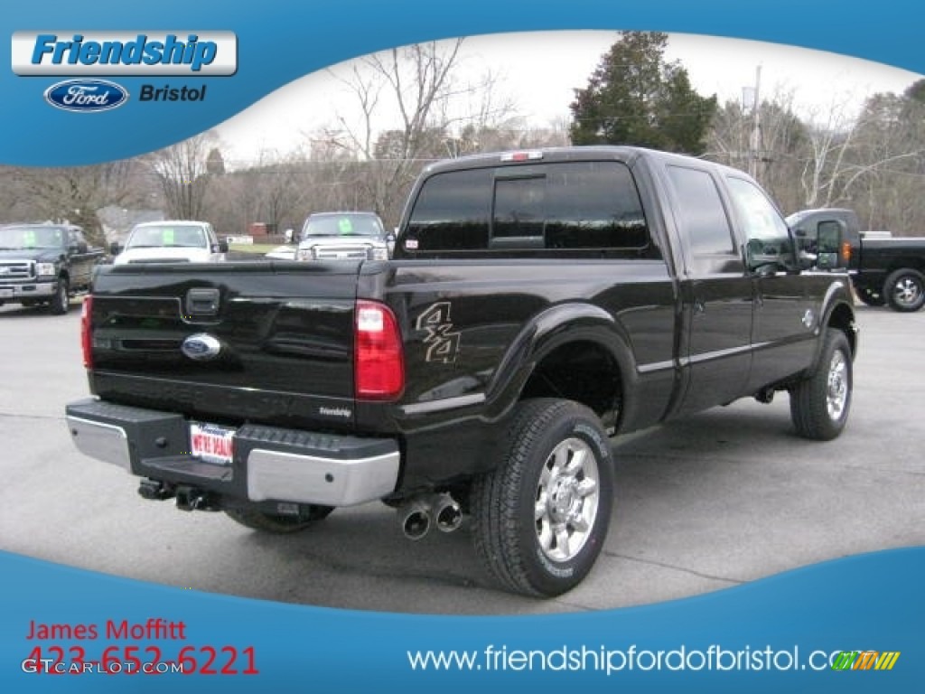 2013 F350 Super Duty Lariat Crew Cab 4x4 - Kodiak Brown Metallic / Black photo #6