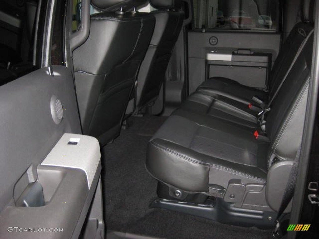 Black Interior 2013 Ford F350 Super Duty Lariat Crew Cab 4x4 Photo #76459294