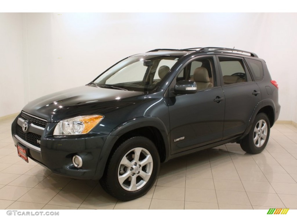 2010 RAV4 Limited V6 4WD - Black Forest Pearl / Sand Beige photo #3