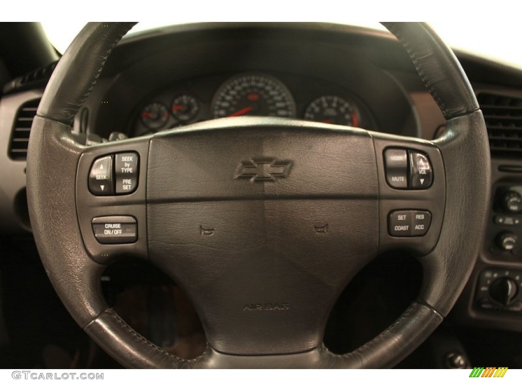 2002 Chevrolet Monte Carlo SS Ebony Steering Wheel Photo #76461946