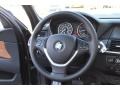 Saddle Brown Nevada Leather 2009 BMW X5 xDrive48i Steering Wheel