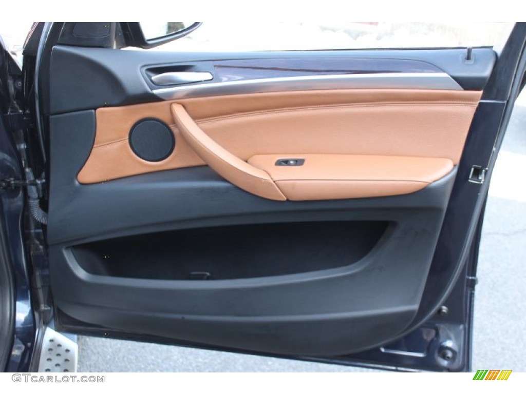 2009 BMW X5 xDrive48i Saddle Brown Nevada Leather Door Panel Photo #76462383