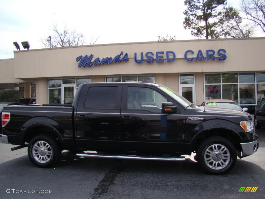 2010 F150 Lariat SuperCrew - Tuxedo Black / Black photo #1