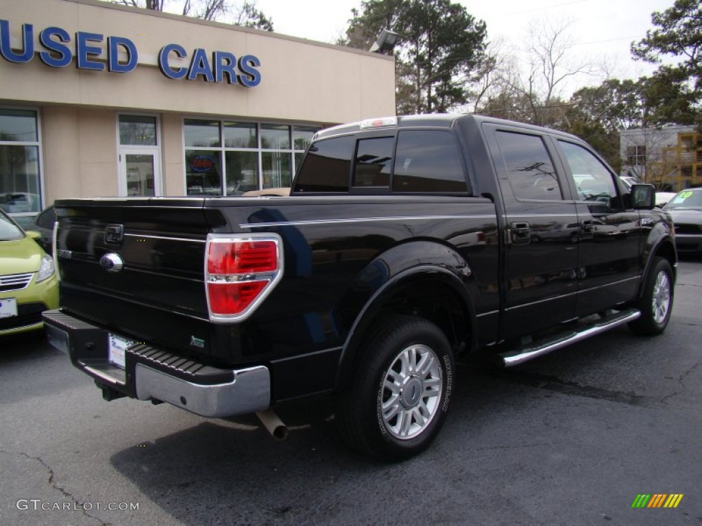 2010 F150 Lariat SuperCrew - Tuxedo Black / Black photo #9