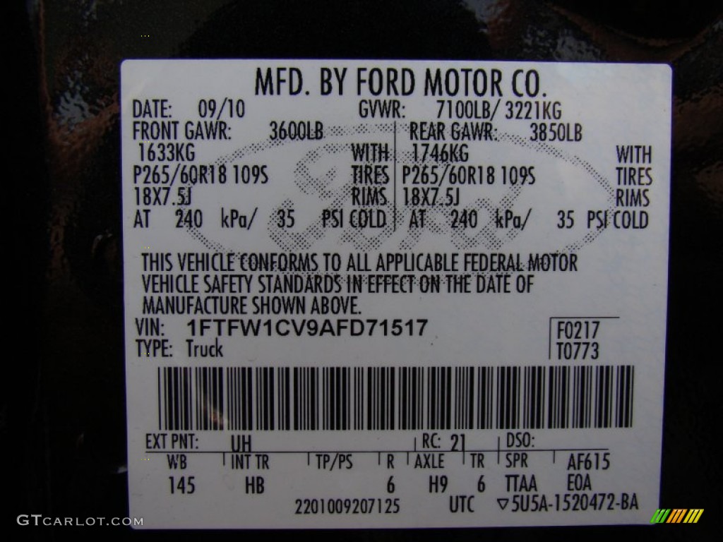 2010 F150 Lariat SuperCrew - Tuxedo Black / Black photo #25