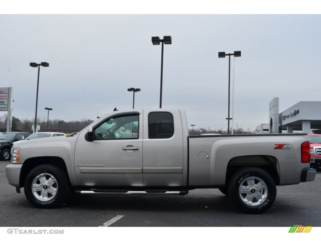 2008 Silverado 1500 LTZ Extended Cab 4x4 - Silver Birch Metallic / Light Titanium/Dark Titanium photo #5