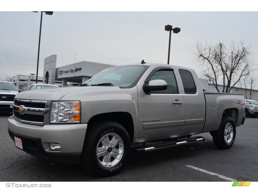 2008 Silverado 1500 LTZ Extended Cab 4x4 - Silver Birch Metallic / Light Titanium/Dark Titanium photo #6