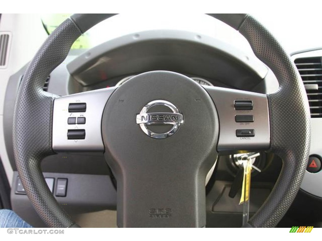 2012 Nissan Frontier SV V6 King Cab 4x4 Graphite Steering Wheel Photo #76464144