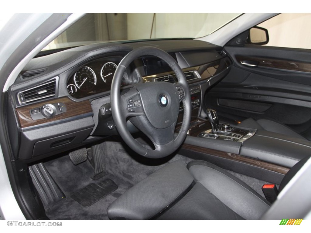 Black Nappa Leather Interior 2009 BMW 7 Series 750Li Sedan Photo #76465762