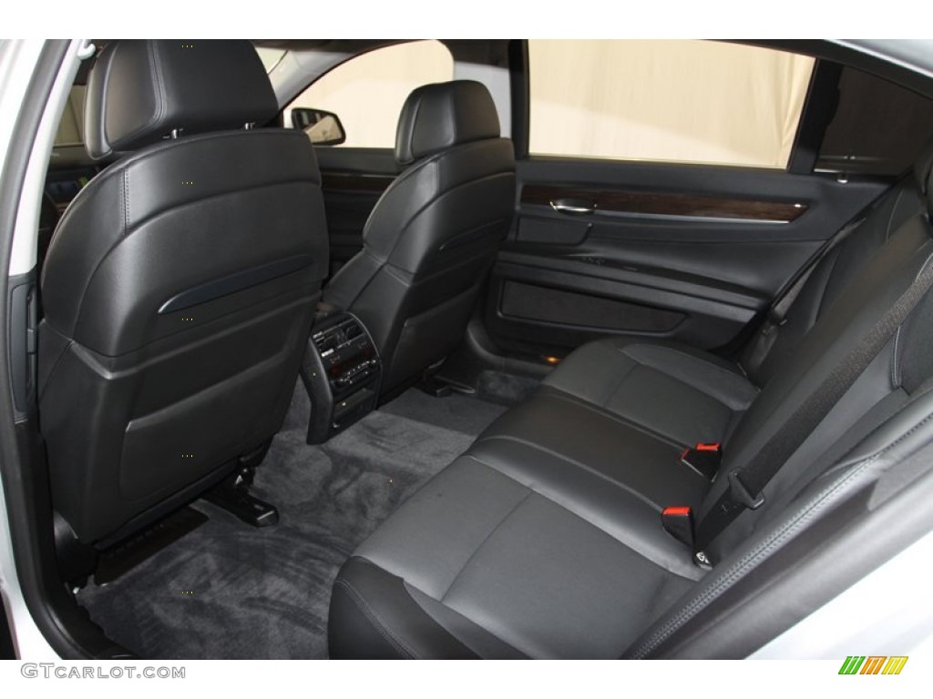 Black Nappa Leather Interior 2009 BMW 7 Series 750Li Sedan Photo #76465805