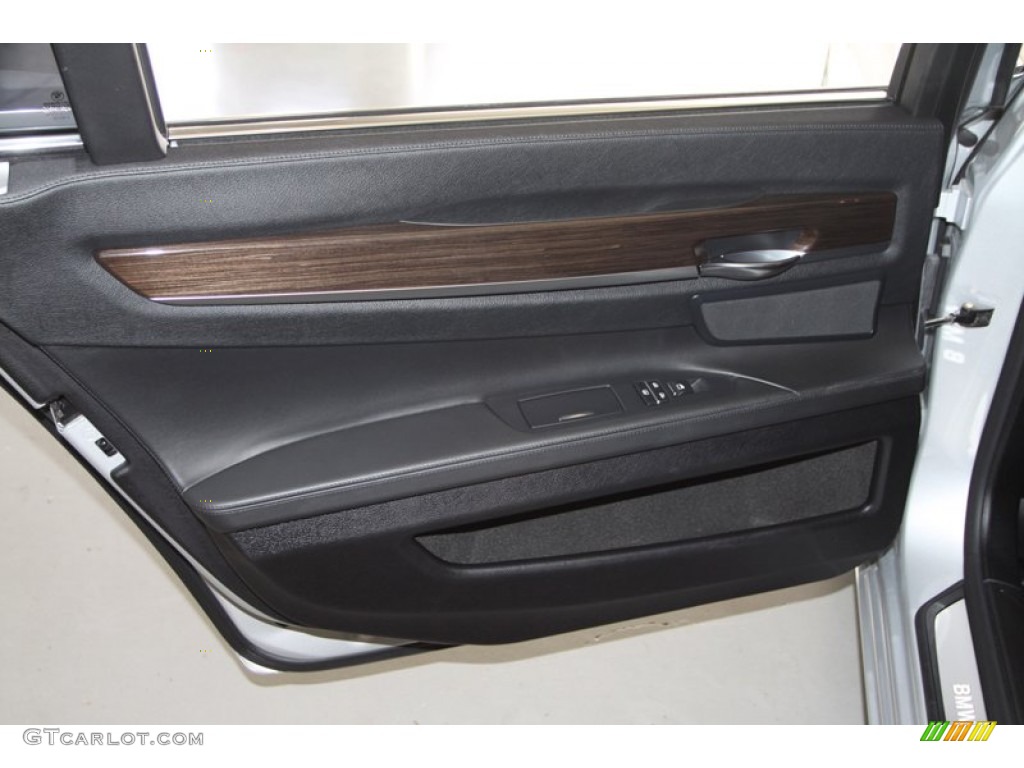 2009 BMW 7 Series 750Li Sedan Black Nappa Leather Door Panel Photo #76465887