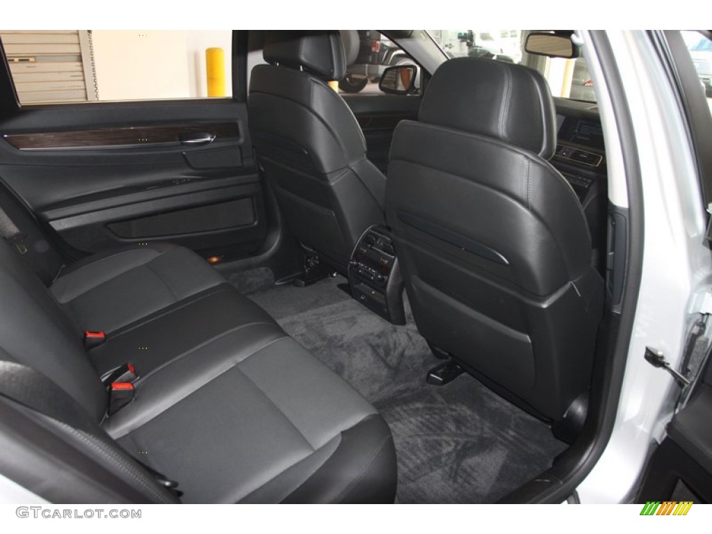 Black Nappa Leather Interior 2009 BMW 7 Series 750Li Sedan Photo #76466174