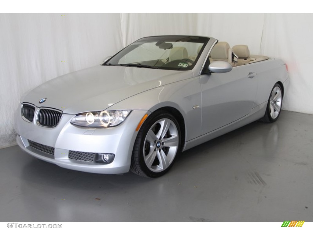 2008 3 Series 335i Convertible - Titanium Silver Metallic / Cream Beige photo #7