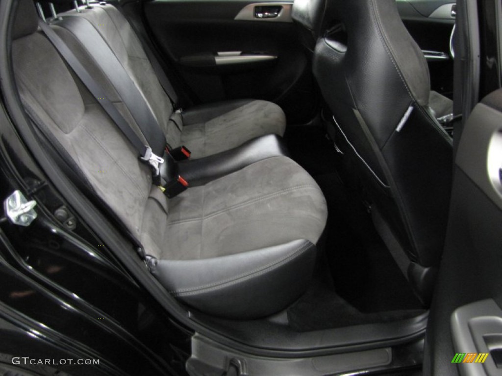 Graphite Gray Alcantara/Carbon Black Leather Interior 2009 Subaru Impreza WRX STi Photo #76467458