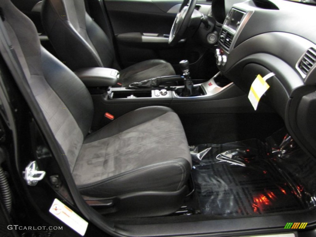 Graphite Gray Alcantara/Carbon Black Leather Interior 2009 Subaru Impreza WRX STi Photo #76467470