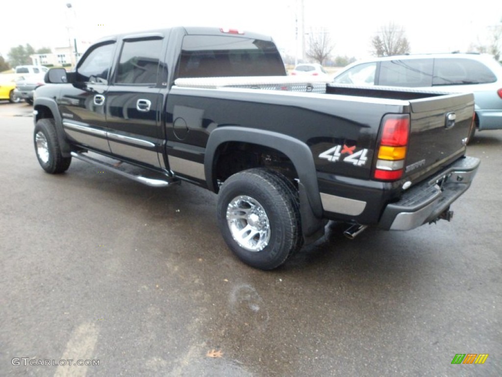 Onyx Black 2004 GMC Sierra 2500HD SLE Crew Cab 4x4 Exterior Photo #76467839
