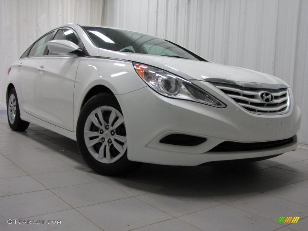 2011 Sonata GLS - Shimmering White / Camel photo #1