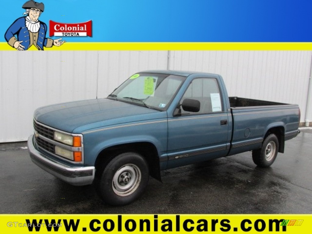 1990 C/K C1500 Scottsdale  Regular Cab - Light Blue Metallic / Gray photo #1