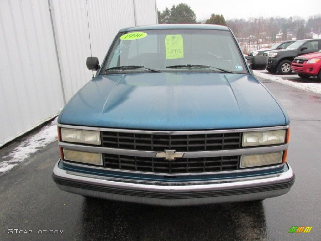1990 C/K C1500 Scottsdale  Regular Cab - Light Blue Metallic / Gray photo #4