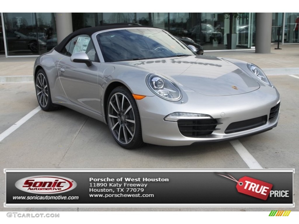 2013 911 Carrera Cabriolet - Platinum Silver Metallic / Black photo #1