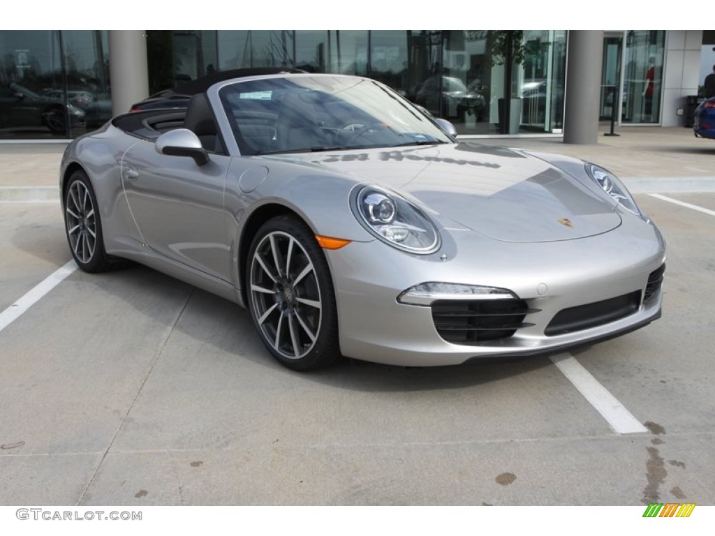 Platinum Silver Metallic 2013 Porsche 911 Carrera Cabriolet Exterior Photo #76470836