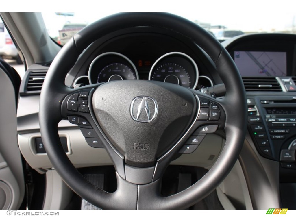 2013 Acura TL Technology Graystone Steering Wheel Photo #76471208
