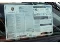 2013 Porsche Boxster S Window Sticker