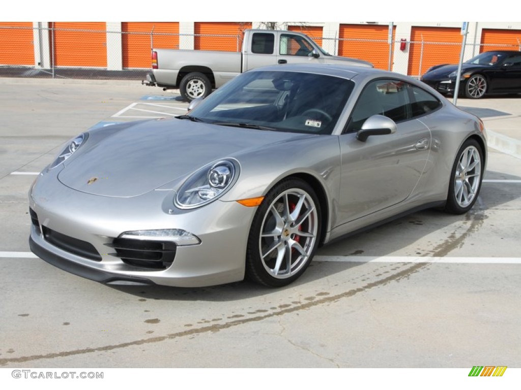 Platinum Silver Metallic 2013 Porsche 911 Carrera 4S Coupe Exterior Photo #76471562