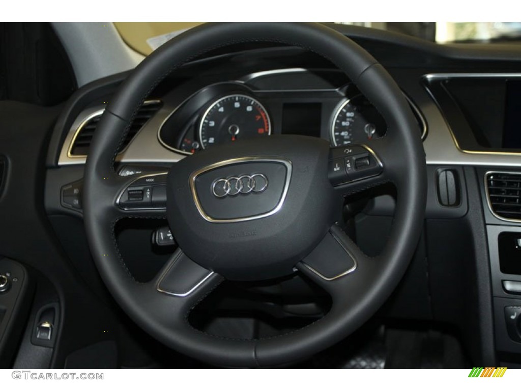 2013 Audi Allroad 2.0T quattro Avant Black Steering Wheel Photo #76472516
