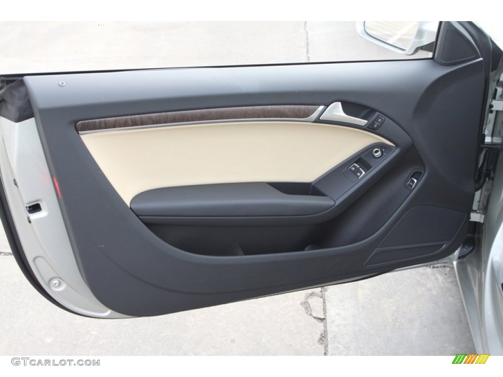2013 Audi A5 2.0T quattro Coupe Velvet Beige Door Panel Photo #76472549