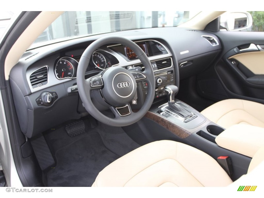 Velvet Beige Interior 2013 Audi A5 2.0T quattro Coupe Photo #76472563