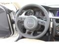 2013 Audi A5 Velvet Beige Interior Steering Wheel Photo