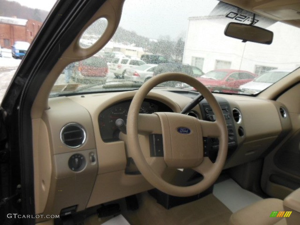 2005 F150 XLT Regular Cab 4x4 - Dark Stone Metallic / Tan photo #8